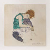 KUNST, EGON SCHIELE SETZTE FRAU MIT DEN PUZZLE (Vertikal)