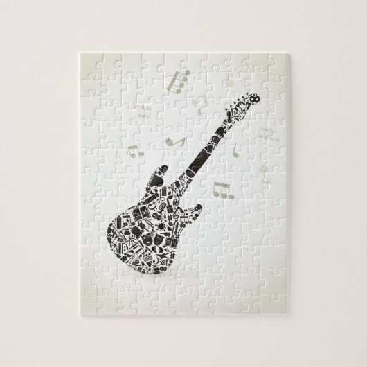 Kunst eine Gitarre Puzzle (Vertikal)