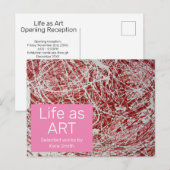 Kunst Einladung Postkarte anzeigen (Vorne/Hinten)