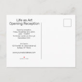 Kunst Einladung Postkarte anzeigen (Rückseite)