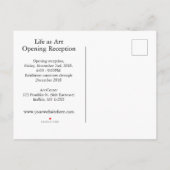 Kunst Einladung Postkarte anzeigen (Rückseite)
