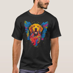 Kunst Engel Flügel Golden Retriever Hund T-Shirt