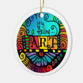 Kunst - es ist eine Gefühls-runde Verzierung Keramik Ornament (Links)