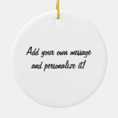 Kunst - es ist eine Gefühls-runde Verzierung Keramik Ornament (Hinten)