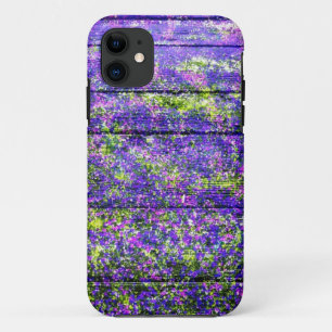 Kunst Farbe Acryl Blumenmalerei auf Holz #2 iPhone 11 Hülle