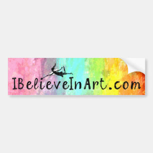 Kunst-Fee: IBelieveInArt.com fördernd Autoaufkleber