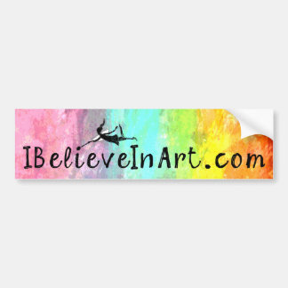 Kunst-Fee: IBelieveInArt.com fördernd Autoaufkleber