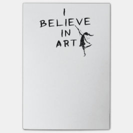 Kunst-Fee: Ich glaube an Kunst Post-it Klebezettel