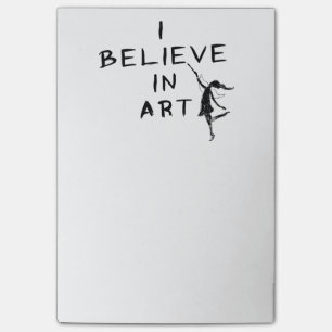 Kunst-Fee: Ich glaube an Kunst Post-it Klebezettel