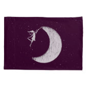 Kunst-Fee: Malen Sie den Mond lila Kissenbezug (Rückseite)