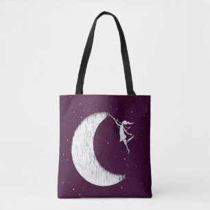 Kunst-Fee: Malen Sie den Mond (lila) Tasche