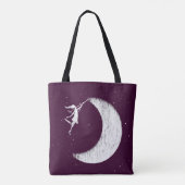 Kunst-Fee: Malen Sie den Mond (lila) Tasche (Rückseite)