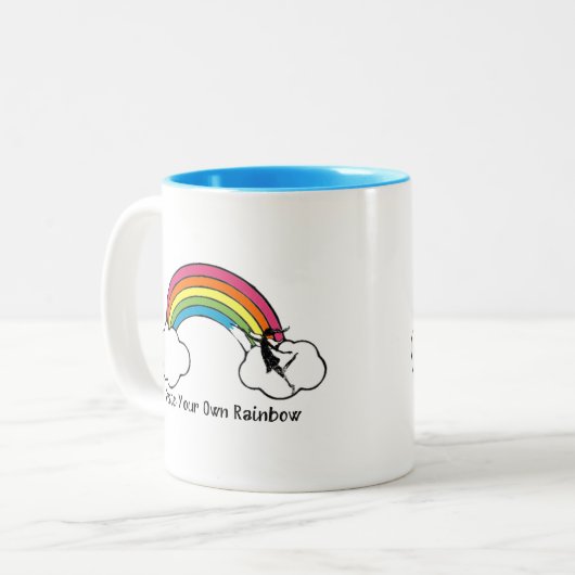 Kunst-Fee: Stellen Sie Ihren eigenen Regenbogen Zweifarbige Tasse (Vorderseite Links)