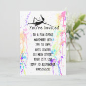 Kunst-feenhaftes Aquarell-Gewohnheits-Ereignis Einladung (Stehend Vorderseite)