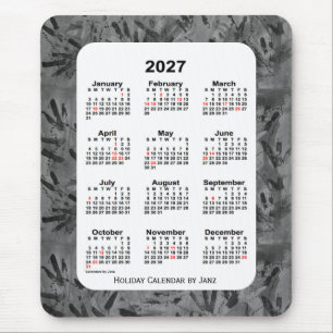 Kunst-Feiertags-Kalender 2027 durch Janz Mousepad