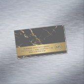 Kunst | Fotograf | Grauer Goldmarmor Magnetische Visitenkarte (Beispiel)