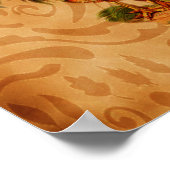 Kunst für die Küche Verzierte rustikale Herrschaft Poster (Ecke)