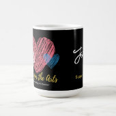 Kunst für die Künste, rosa Herz, Personalisiert Kaffeetasse (Mittel)