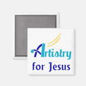 Kunst für Jesus Magnet (Vorderseite/Rückseite)