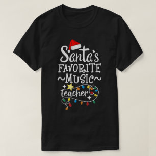 Kunst für Santas Lieblings-Musiklehrer T-Shirt