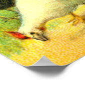 Kunst für Truthähne und Hühner Poster (Ecke)