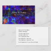 Kunst-Galerie abstraktes Businesscards Visitenkarte (Vorne/Hinten)