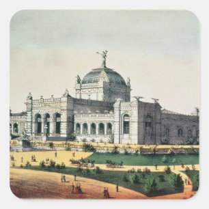 Kunst-Galerie Quadratischer Aufkleber