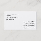 Kunst-Galerie-Visitenkarten Visitenkarte (Rückseite)