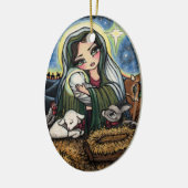 Kunst Geburt Christis-Weihnachtsjesuss Mary durch Keramik Ornament (Links)