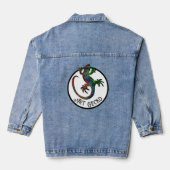 Kunst Gecko Jeansjacke (Rückseite)