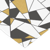 Kunst-Geometrie - schwarz und Weiß mit Gold Großer Tischläufer (Ecke)