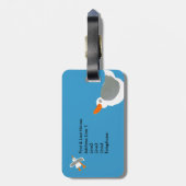 Kunst-Gepäckanhänger: Seemöwe-John-Farbstoff Gepäckanhänger (Rückseite vertikal)