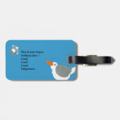 Kunst-Gepäckanhänger: Seemöwe-John-Farbstoff Gepäckanhänger (Rückseite horizontal)