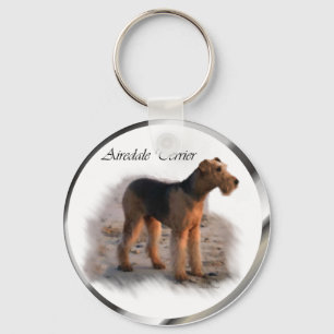 Kunst-Geschenke Airedales Terrier Schlüsselanhänger