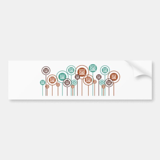 Kunst-Geschichtsgänseblümchen Autoaufkleber (Vorne)