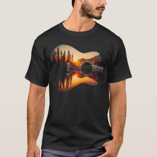 Kunst Gitarrist Musik T-Shirt