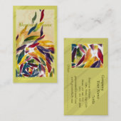 Kunst-Glas verlässt bunte Geschäfts-Karte Visitenkarte (Vorne/Hinten)