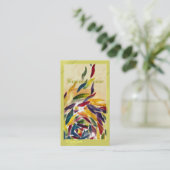 Kunst-Glas verlässt bunte Geschäfts-Karte Visitenkarte (Stehend Vorderseite)