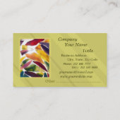 Kunst-Glas verlässt bunte Geschäfts-Karte Visitenkarte (Rückseite)