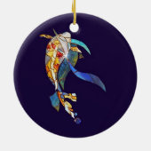 Kunst GlasKoi Fische VERZIERUNG Keramikornament (Hinten)