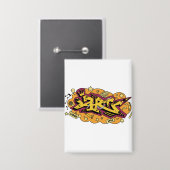 Kunst Graffiti Handzeichnung Button (Vorderseite/Rückseite)