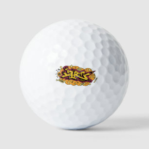 Kunst Graffiti Handzeichnung Golfball