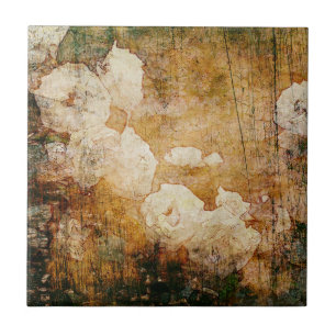 Kunst-Grunge-Blumen-Vintage-Hintergrundtextur Fliese