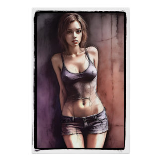 Kunst, Grunge-Tochter Poster