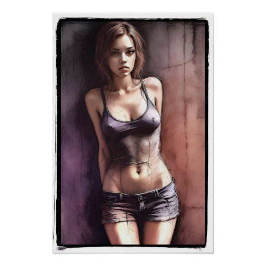 Kunst, Grunge-Tochter Poster (Vorderseite)