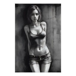 Kunst, Grunge-Tochter Poster