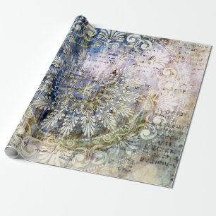 kunst grunge vintage texturierter hintergrund mit geschenkpapier