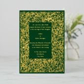 Kunst & Handwerk Roycroft 1904 Hochzeit mit Blumen Folieneinladung (Stehend vorne)