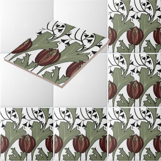 Kunst & Handwerk Stil Petworth Blumenmuster Fliese