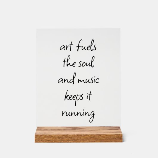 Kunst heizt das Soul Akryllische Zeichen an Acrylschild (Vorderseite)